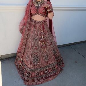 Embroidered Red Lehenga Choli
